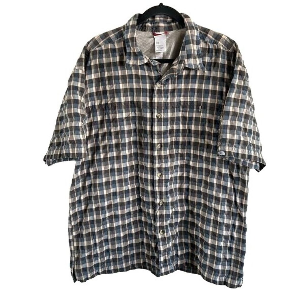 The North Face Sz XL Plaid Short Sleeve Button Up, Men’s